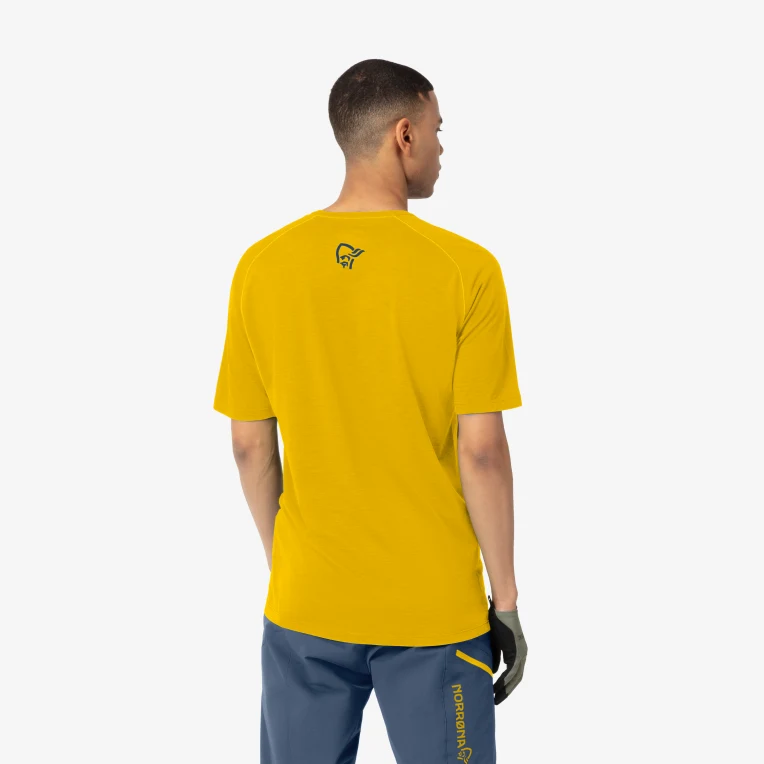 Tee-shirt Norrona Fjora Wool Sulphur / Vintage Indigo 6 Tee-shirt Norrona Fjora Wool Sulphur / Vintage Indigo – Image 4