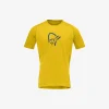 Tee-shirt Norrona Fjora Wool Sulphur / Vintage Indigo -Rossignol Soldes 2224 21 5012 packshot f