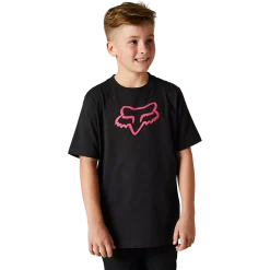 Tee Shirt Fox Enfant Legacy Ss Black / Pink