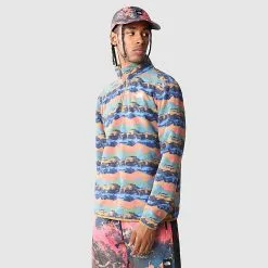 Polaire The North Face M 100 Glacier 1/4 Zip Utility Brown Mountain Panorama Print -Rossignol Soldes 5IHP IR5 hero