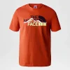 Tee Shirt The North Face M S/S Mountain Line Rusted Bronze-LED Yellow -Rossignol Soldes 7X1N IWR alt20