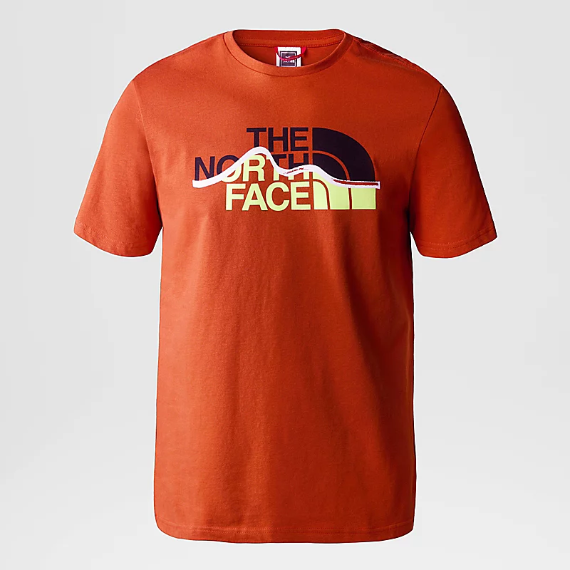 Tee Shirt The North Face M S/S Mountain Line Rusted Bronze-LED Yellow 3 Tee Shirt The North Face M S/S Mountain Line Rusted Bronze-LED Yellow