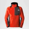 Sofshell Capuche The North Face M Athletic Outdoor Fiery Red-Asphalt Grey-TNF Black -Rossignol Soldes sofshell capuche the north face m athletic outdoor