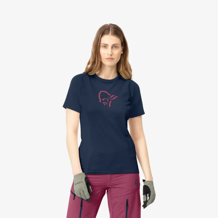 Tee-shirt Norrona Fjora Wool W Indigo Night Blue 3 Tee-shirt Norrona Fjora Wool W Indigo Night Blue